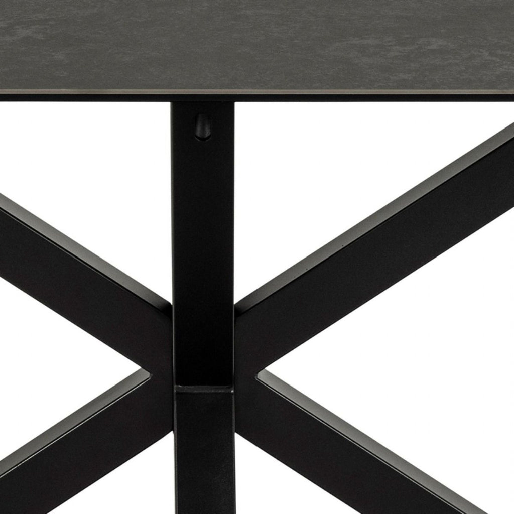 Heaven Dining Table in Ceramic Black Top 160x75.5cm