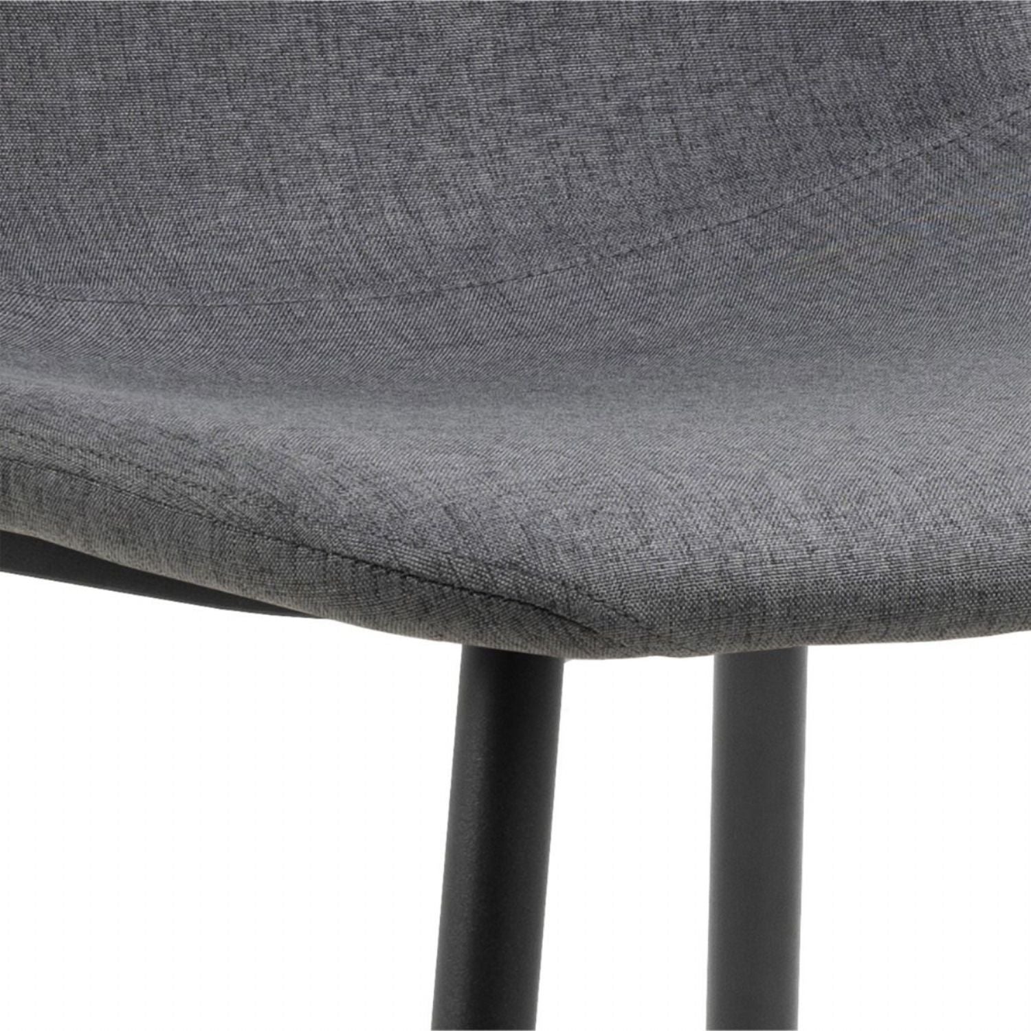Malta Ceramic Round Dining Table in Black 90x75cm includes 4 Celia Dining Chairs in Light Grey