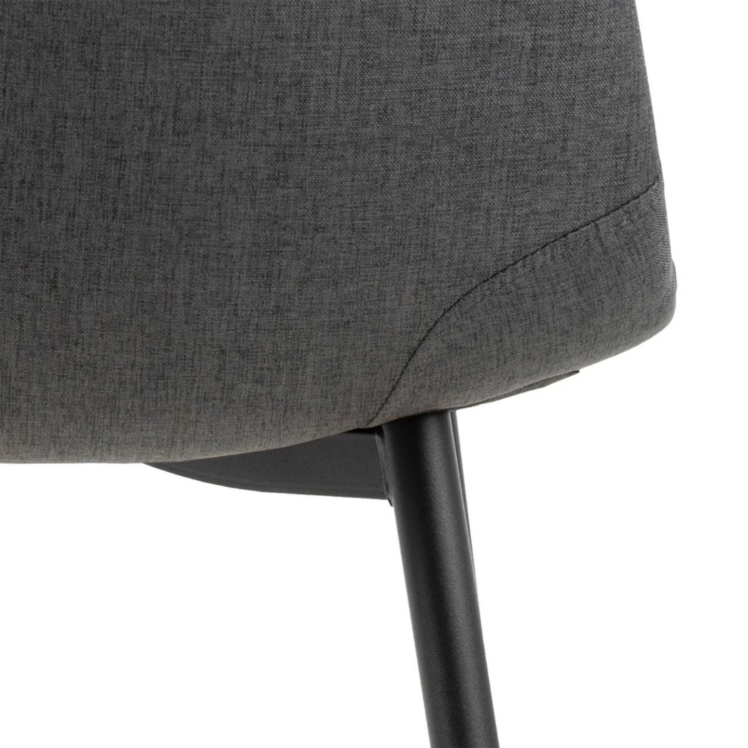 Malta Ceramic Round Dining Table in Black 90x75cm includes 4 Celia Dining Chairs in Light Grey
