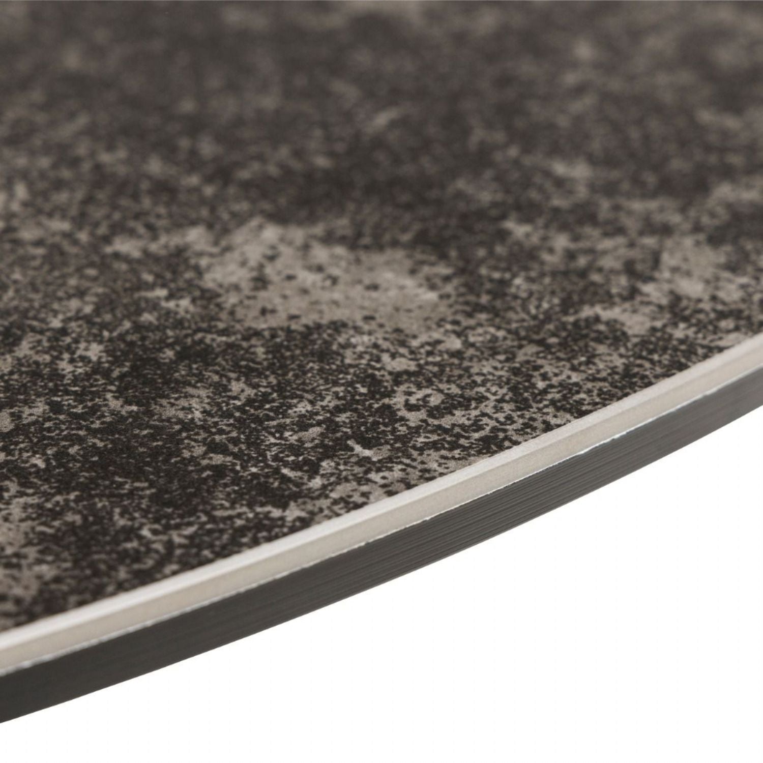 Heaven Round Dining Table with Ceramic Black Top 119cm