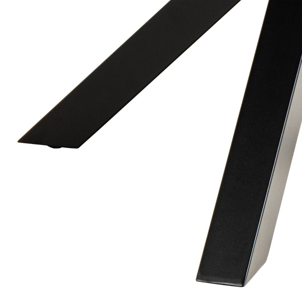 Heaven Round Dining Table with Ceramic Black Top 119cm