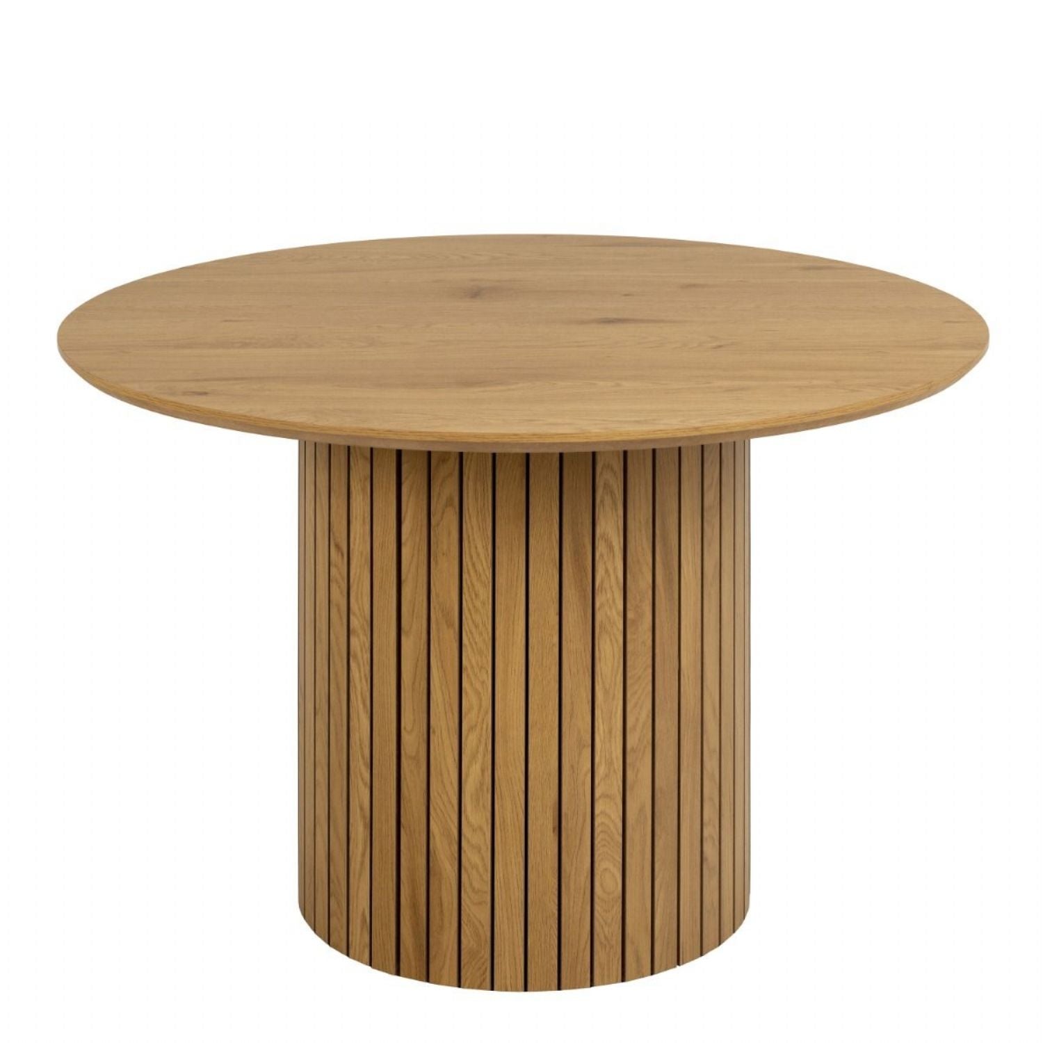 Yale Dining Table in Oak 120x75cm includes 4 Adele Fabric Dining Chairs in Grey
