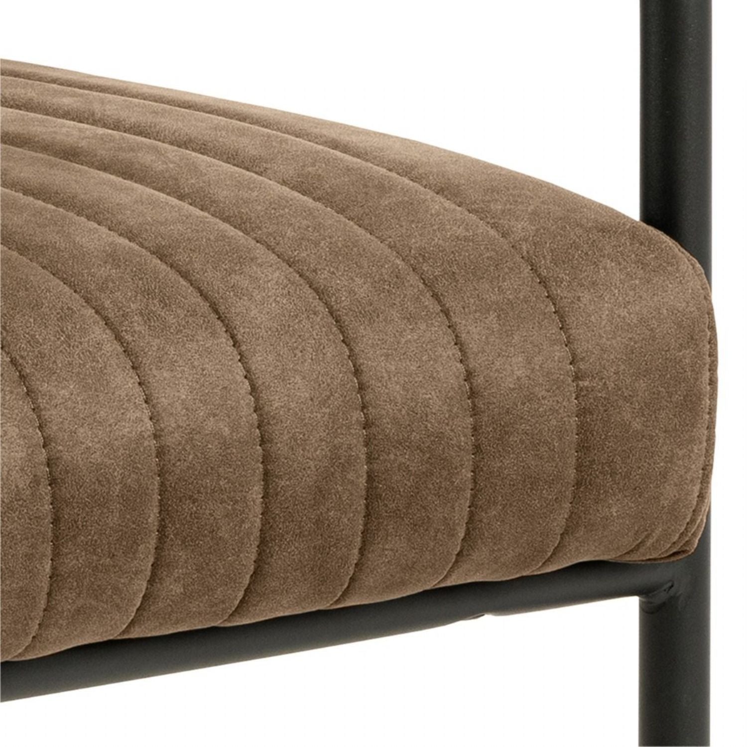 Yale Dining Table in Oak 120x75cm includes 4 Adele Fabric Dining Chairs in Light Brown