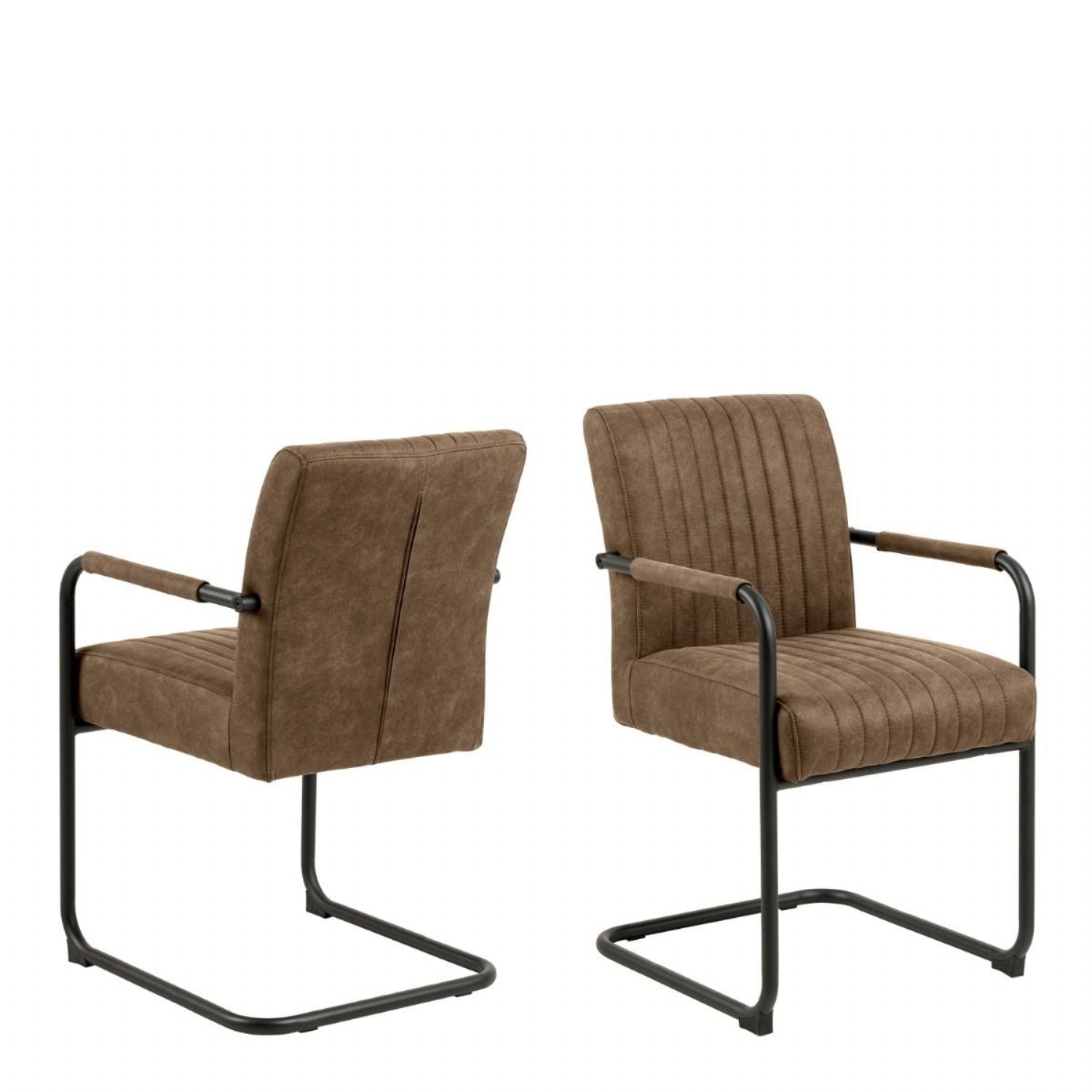 Yale Dining Table in Oak 120x75cm includes 4 Adele Fabric Dining Chairs in Light Brown
