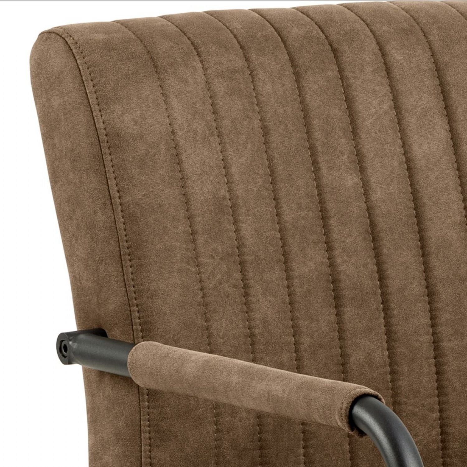 Yale Dining Table in Oak 120x75cm includes 4 Adele Fabric Dining Chairs in Light Brown