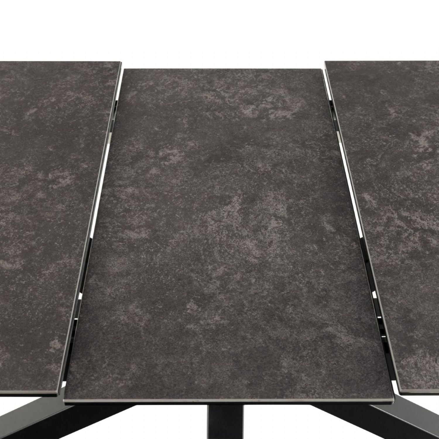 Heaven Extendable Dining Table with Ceramic Black Top 168cm