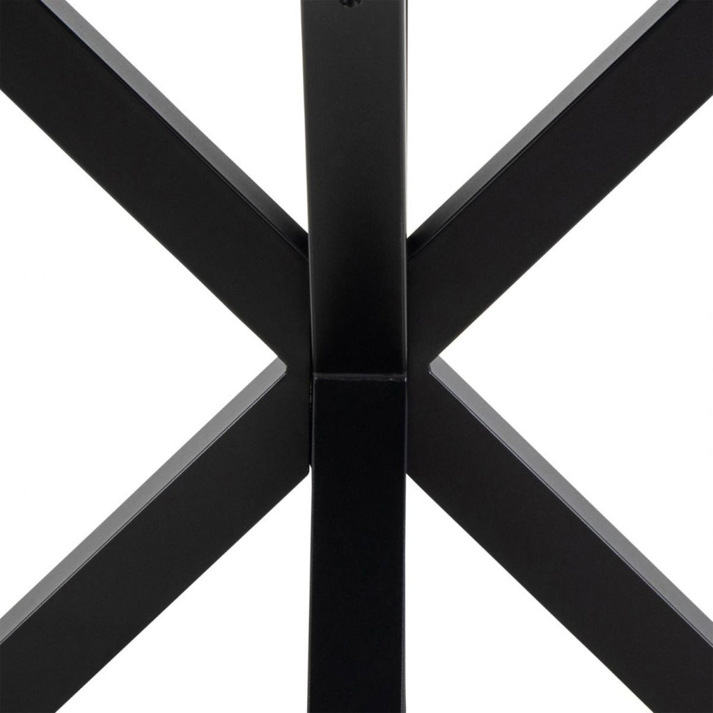 Heaven Round Dining Table with Ceramic White Top 119cm