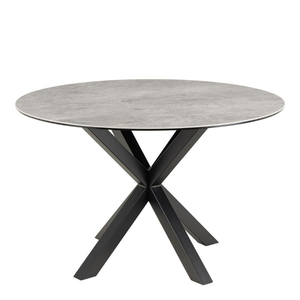 Heaven Round Dining Table with Ceramic Grey Top 119cm