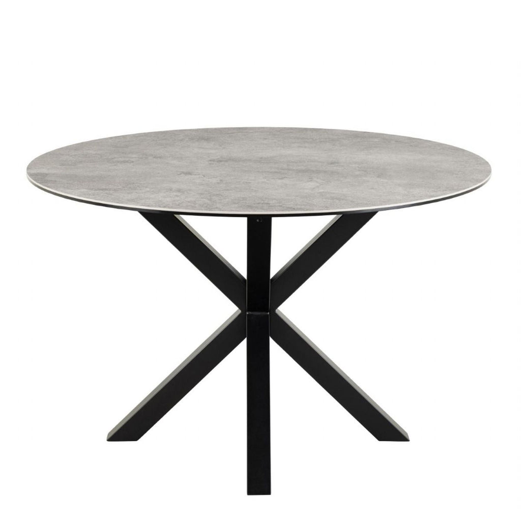 Heaven Round Dining Table with Ceramic Grey Top 119cm