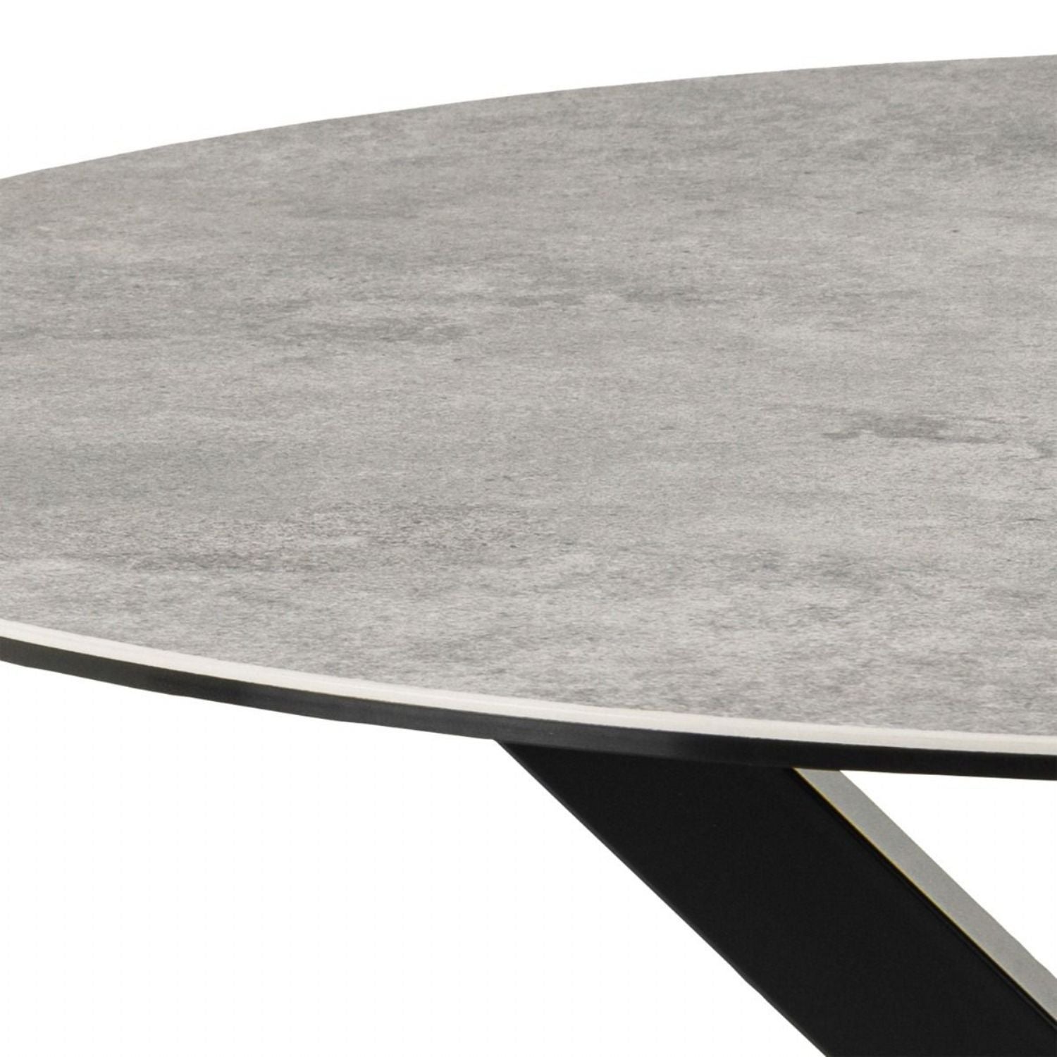 Heaven Round Dining Table with Ceramic Grey Top 119cm