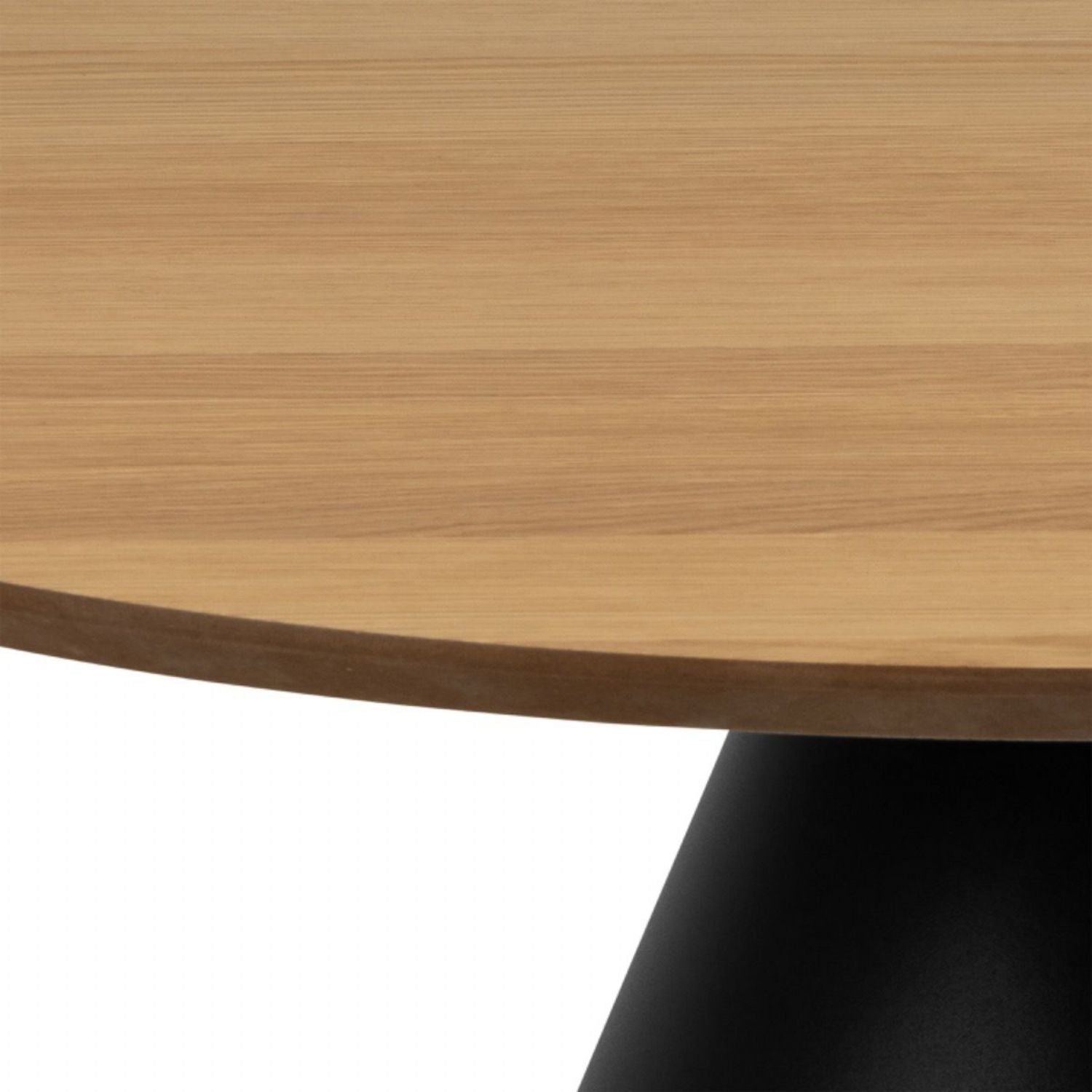 Soli Round Coffee Table in Oak Black 85x40cm
