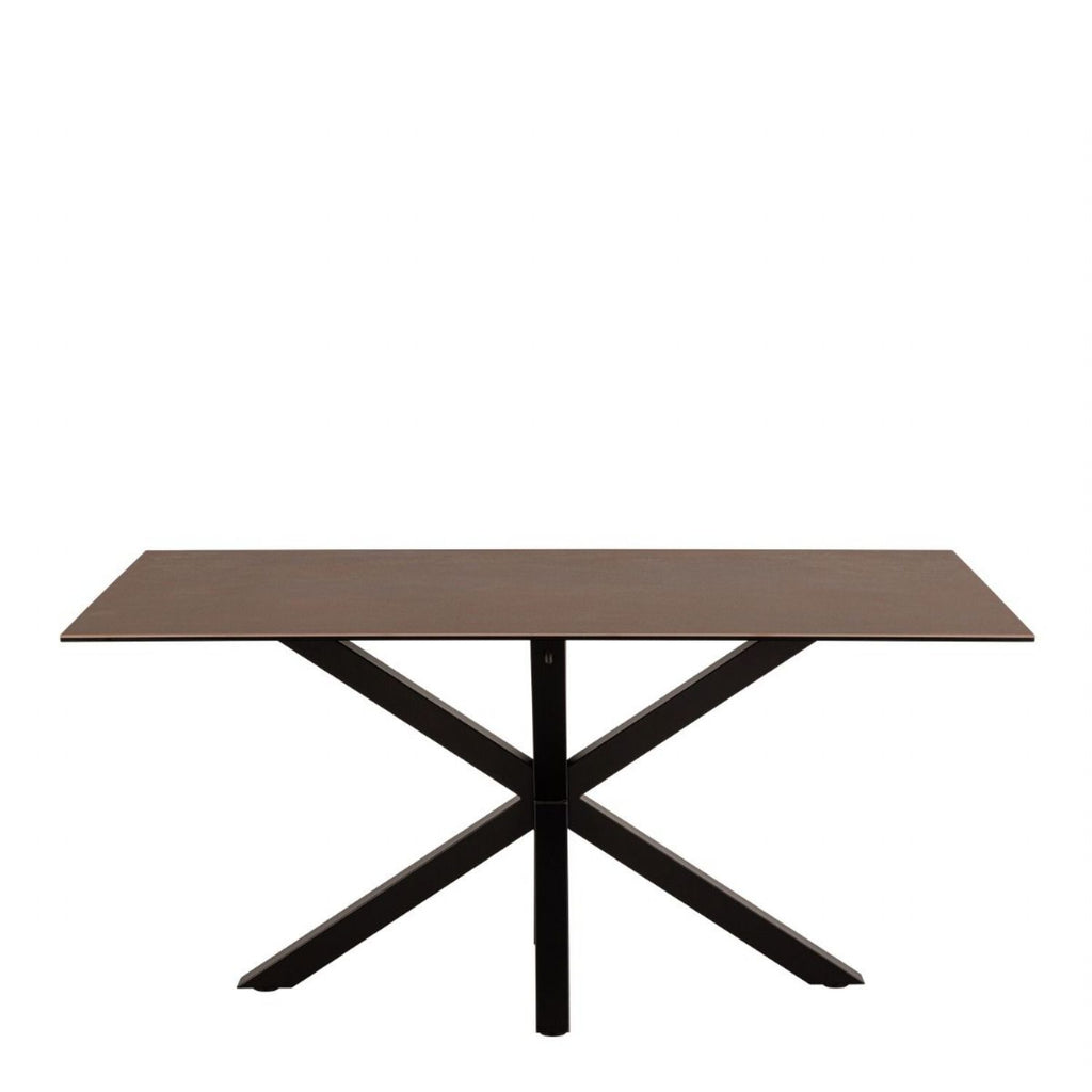 Heaven Dining Table in Ceramic Rusty Brown 160x75.5cm