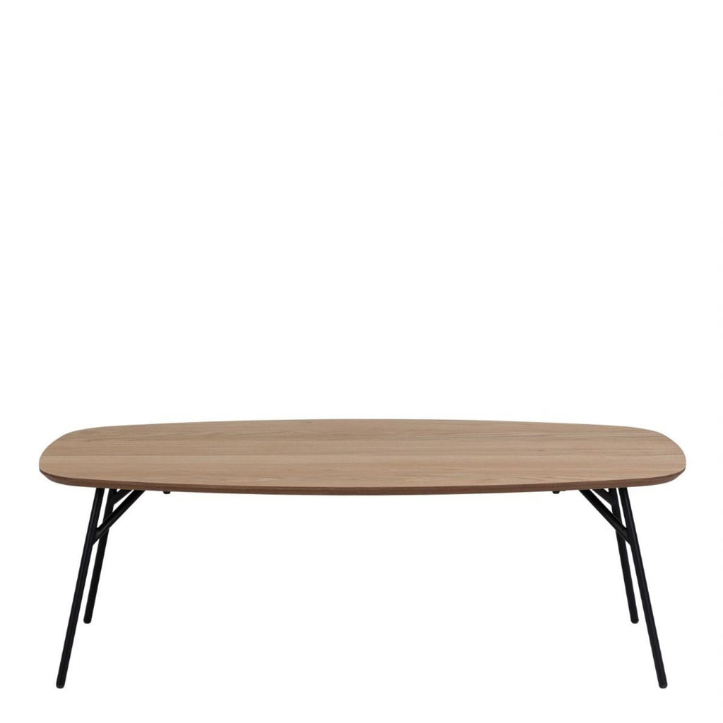 Caracas Rectangular Coffee Table in Oak and Matt Black