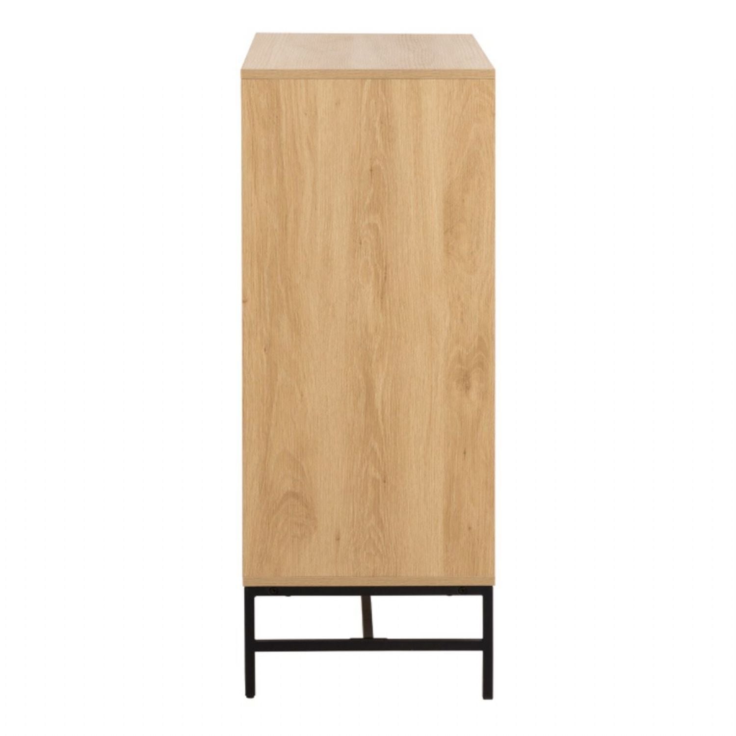 Albany Chest of 4 Drawers in Oak Black Legs
