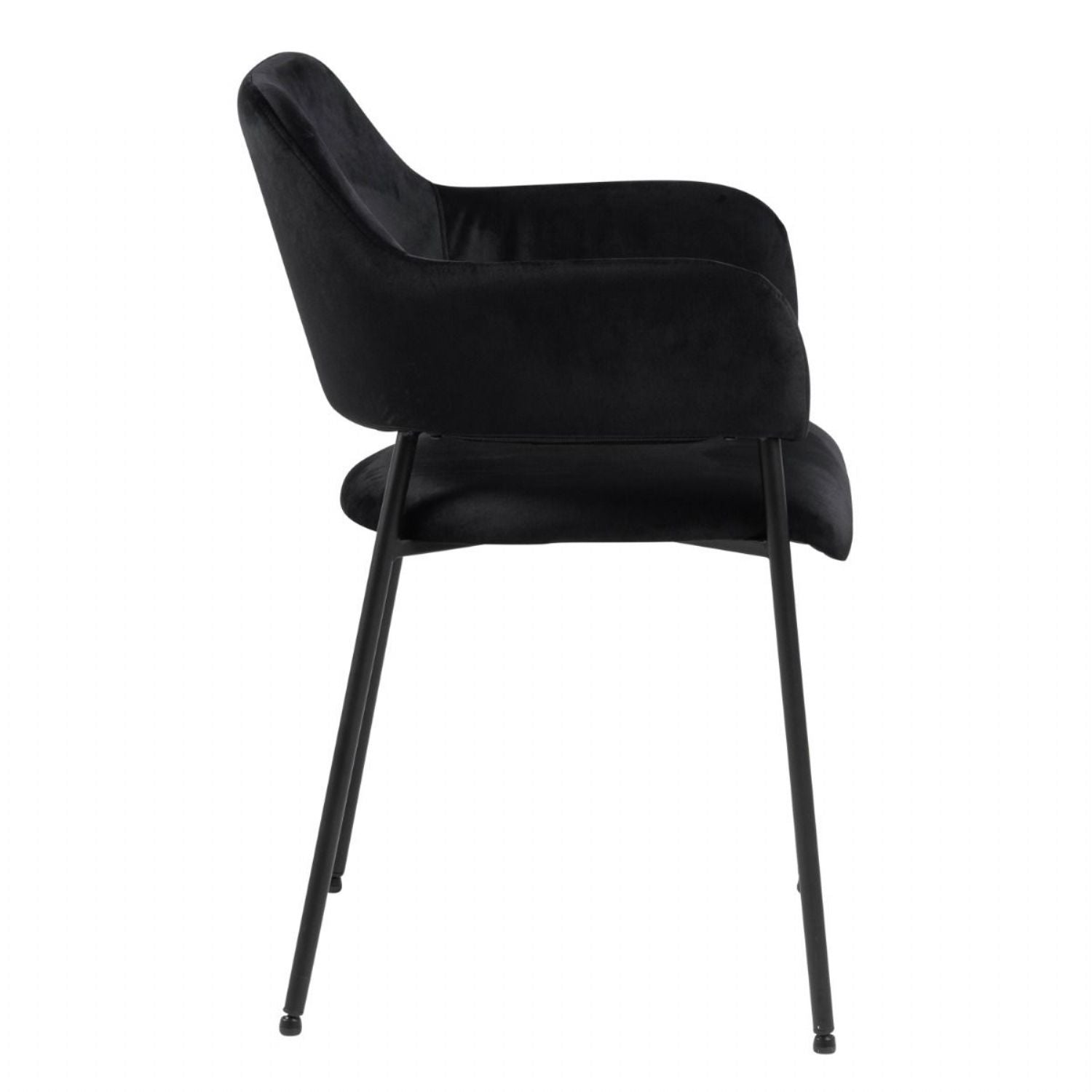 Christo Dining Table in Oak includes 6 Lima Dining Chair includes Armrest in Black