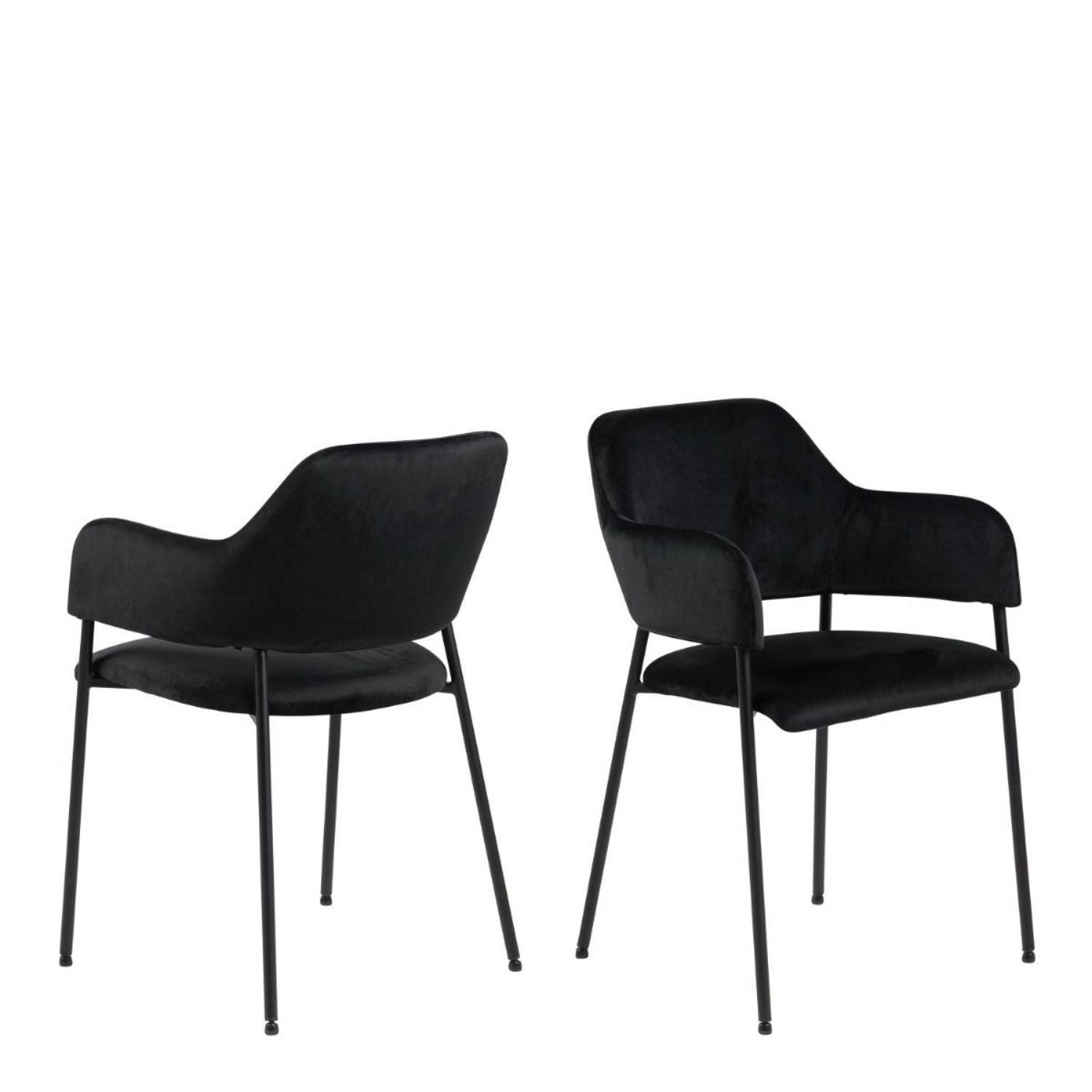 Christo Dining Table in Oak includes 6 Lima Dining Chair includes Armrest in Black