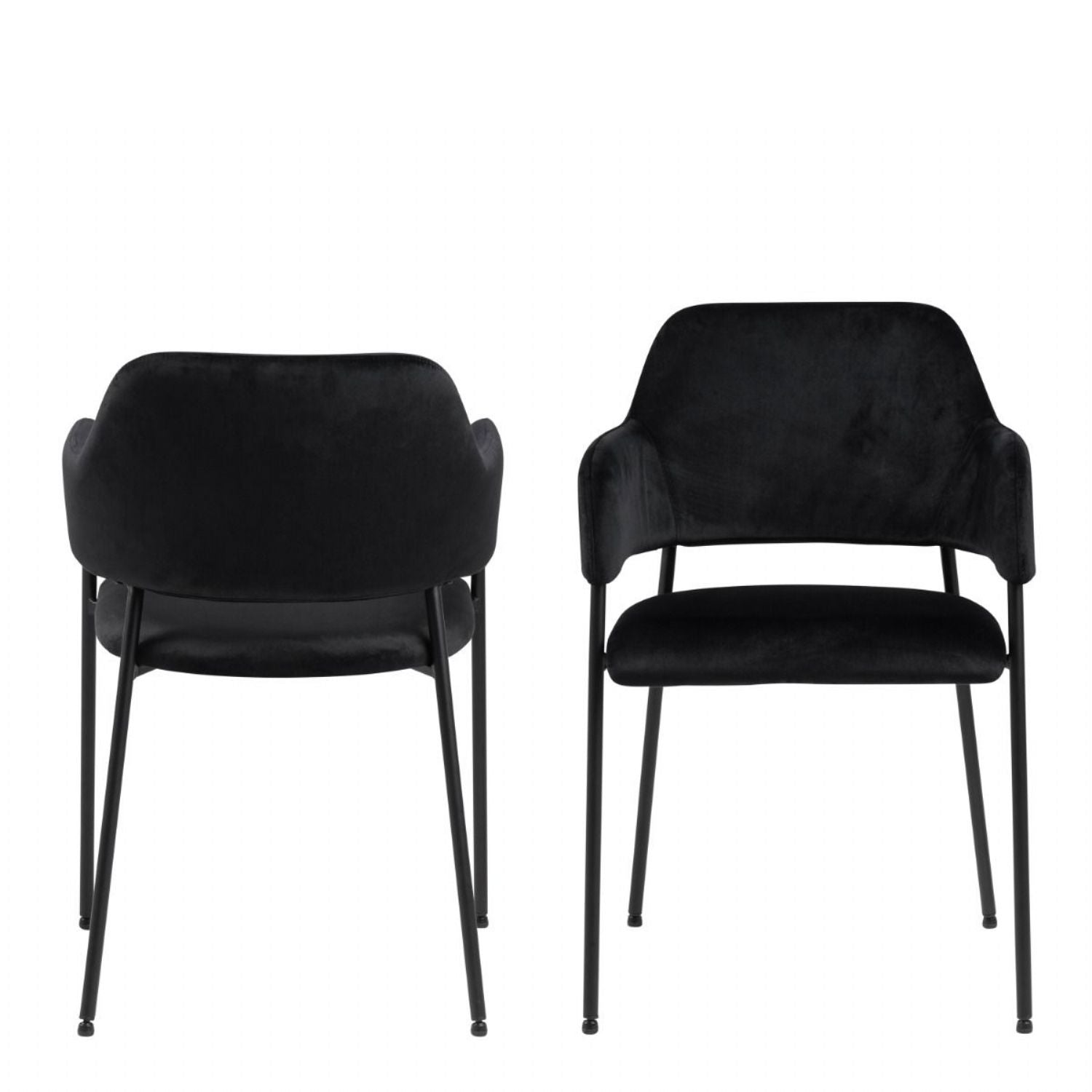 Christo Dining Table in Oak includes 6 Lima Dining Chair includes Armrest in Black
