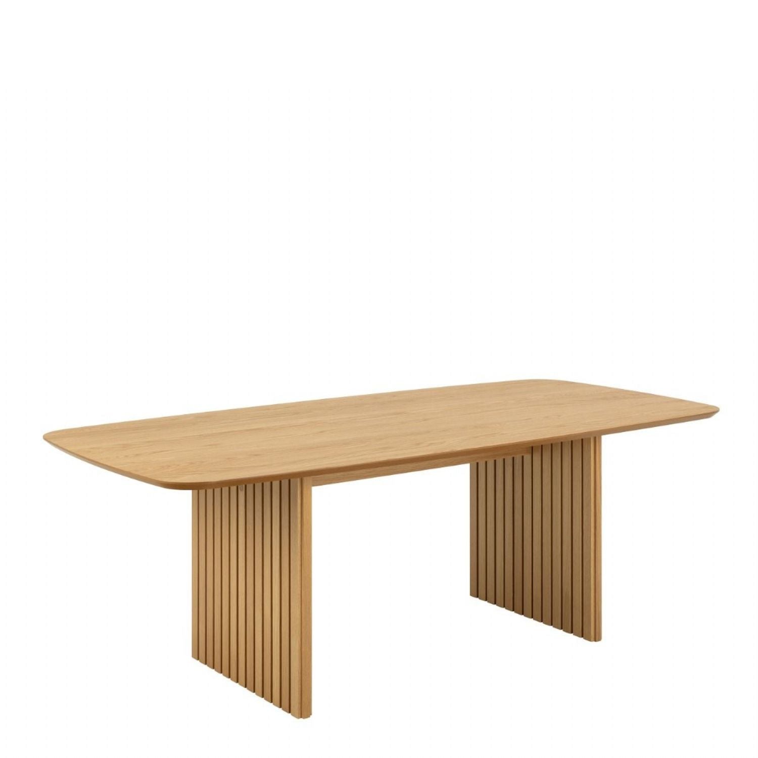 Christo Dining Table in Oak includes 6 Ida Dining Chair in Black