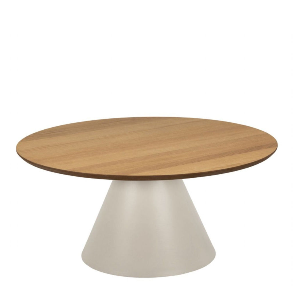 Soli Round Coffee Table in Oak Grey 85x40cm