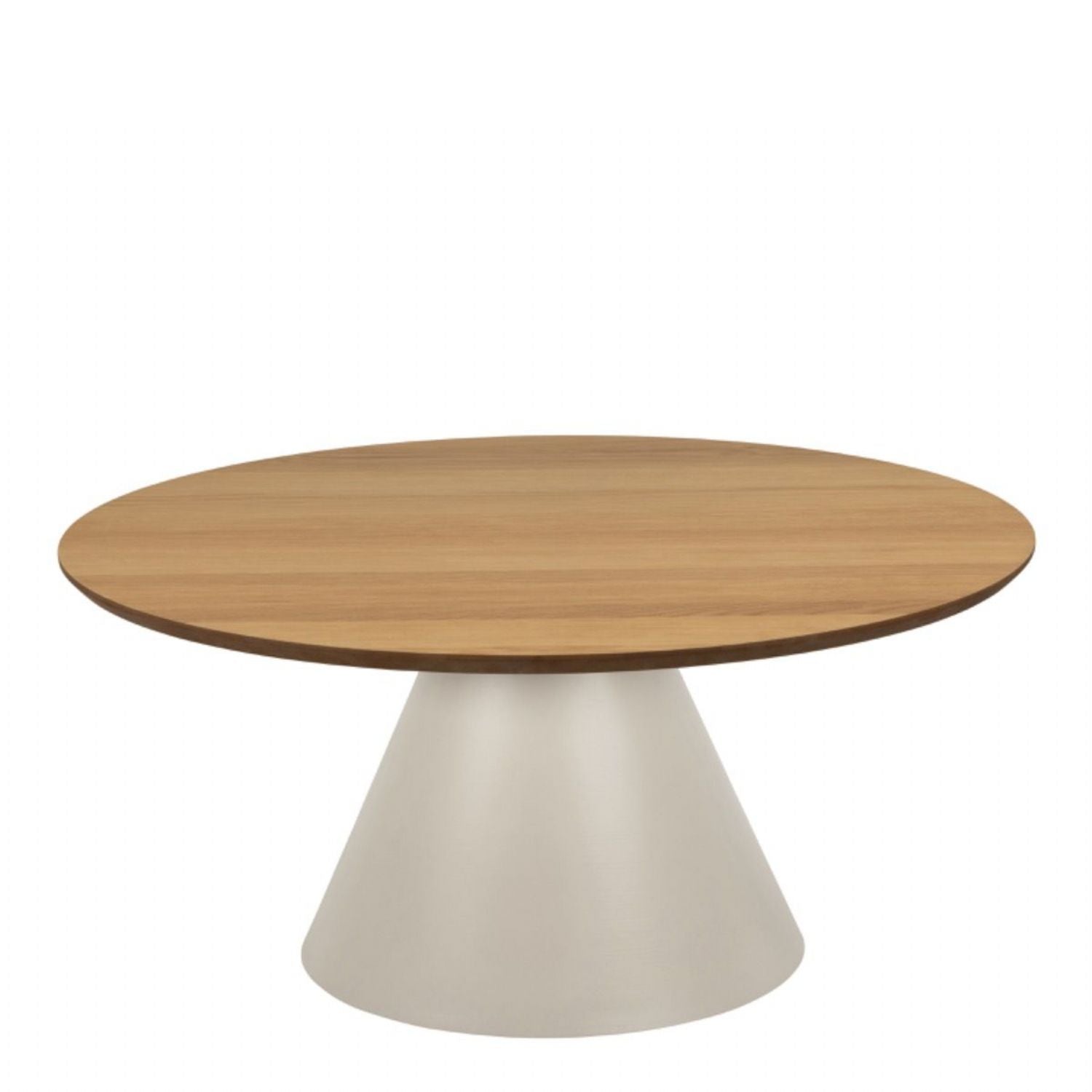 Soli Round Coffee Table in Oak Grey 85x40cm