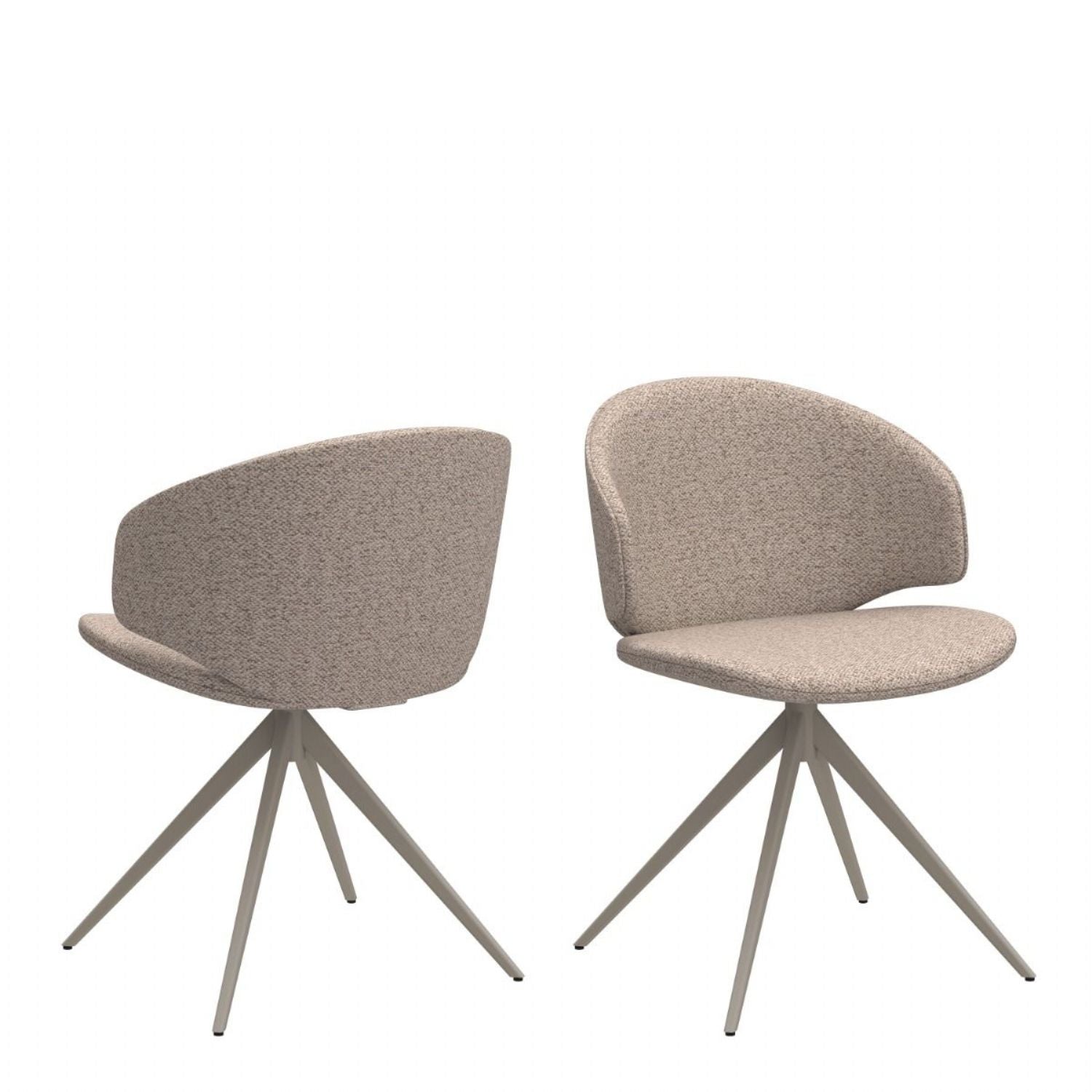 Palermo Ceramic Dining Table in Grey 160x75cm includes 4 Ella Swivel Beige Dining Chair