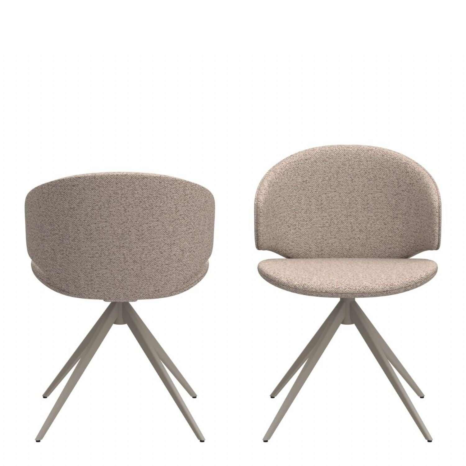 Palermo Ceramic Dining Table in Grey 160x75cm includes 4 Ella Swivel Beige Dining Chair