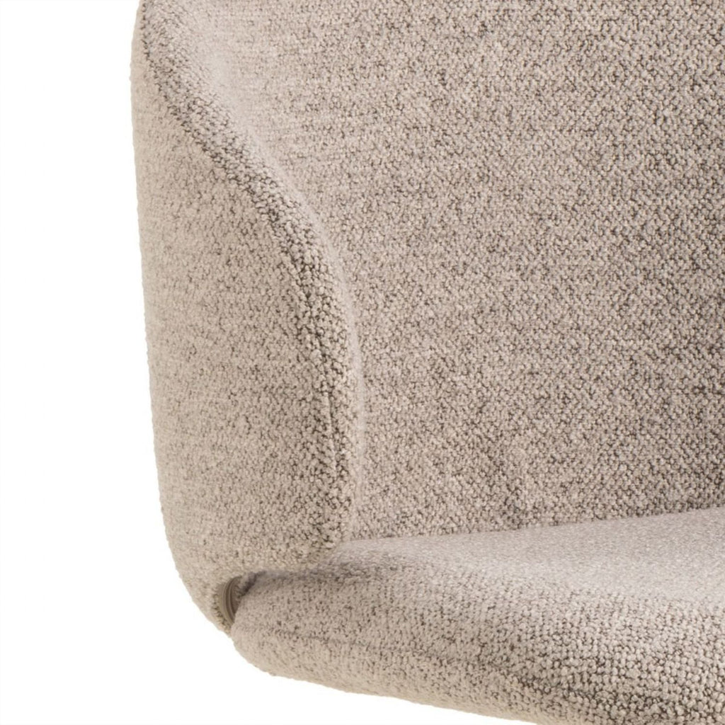 Palermo Ceramic Dining Table in Grey 160x75cm includes 4 Ella Swivel Beige Dining Chair