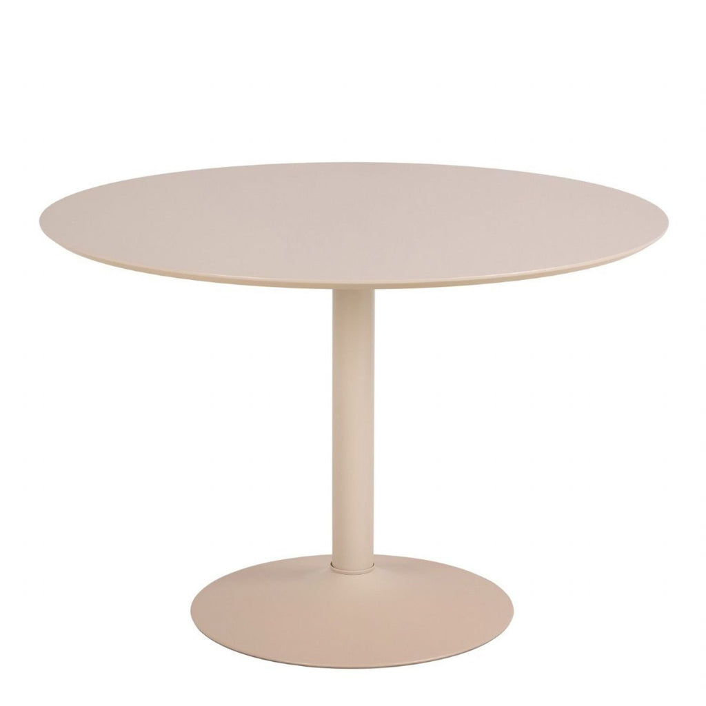 Ibiza Round Beige Dining Table with 4 Owen Dining Chairs in Beige