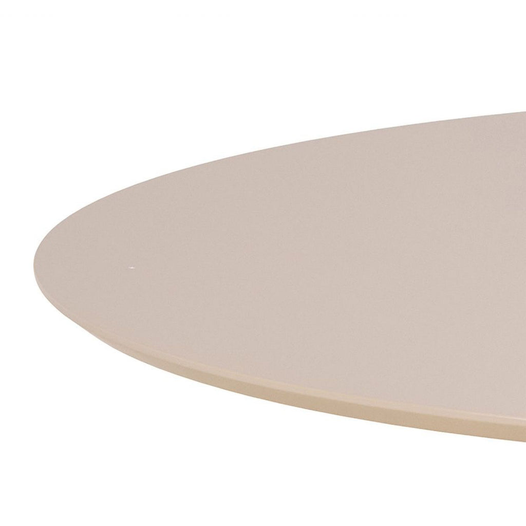 Ibiza Round Beige Dining Table with 4 Owen Dining Chairs in Beige