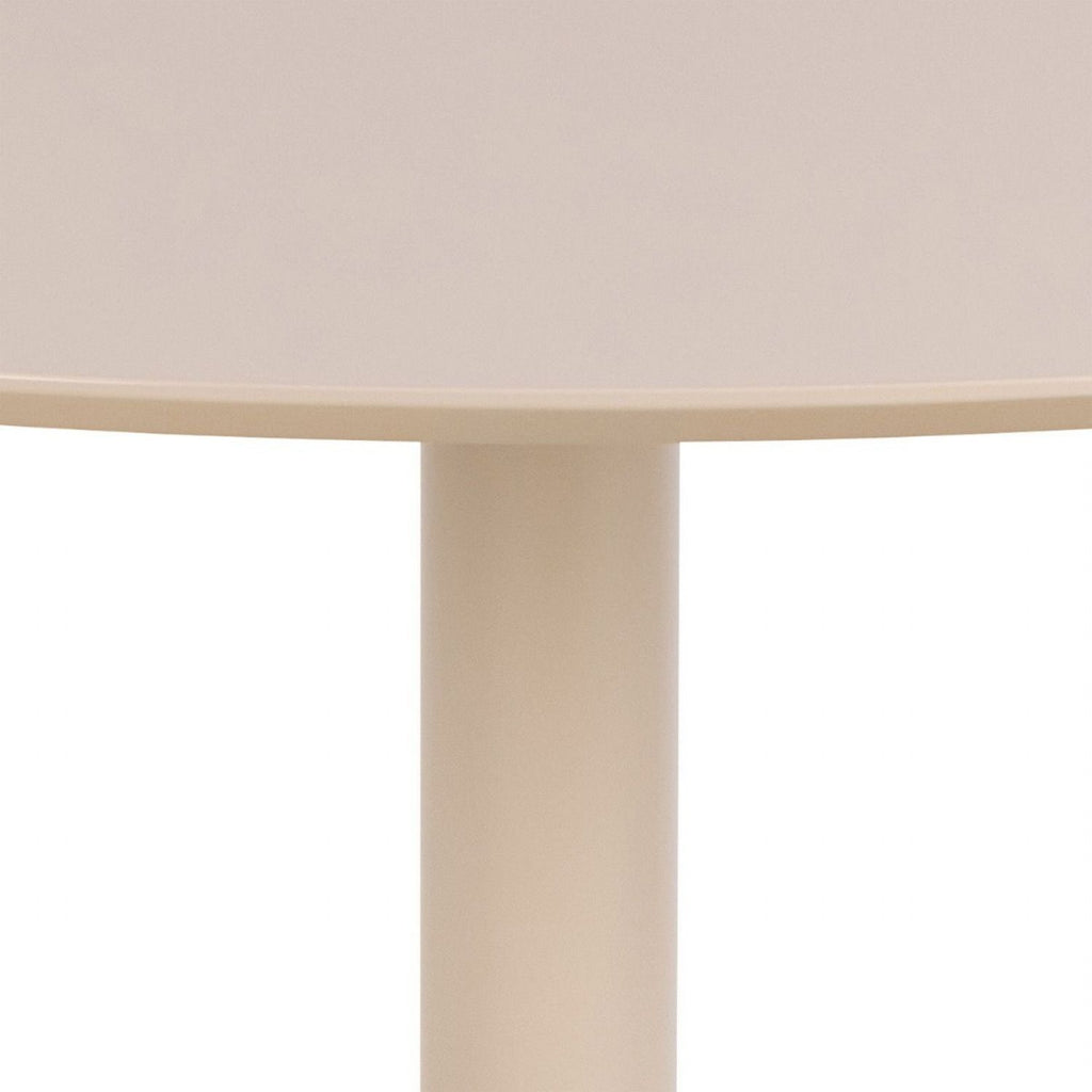 Ibiza Round Beige Dining Table with 4 Owen Dining Chairs in Beige
