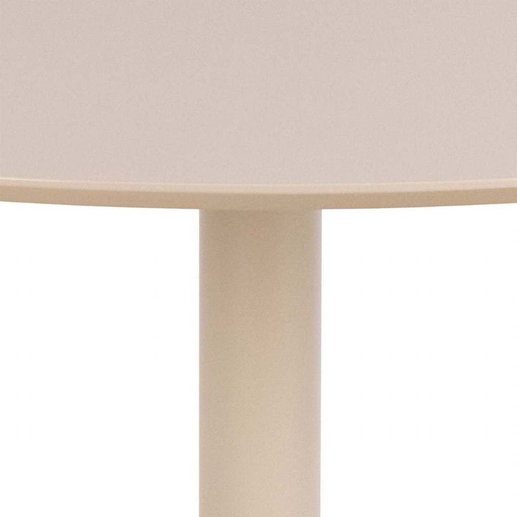 Ibiza Round Beige Dining Table with 4 Batilda Dining Chairs Cream Oak