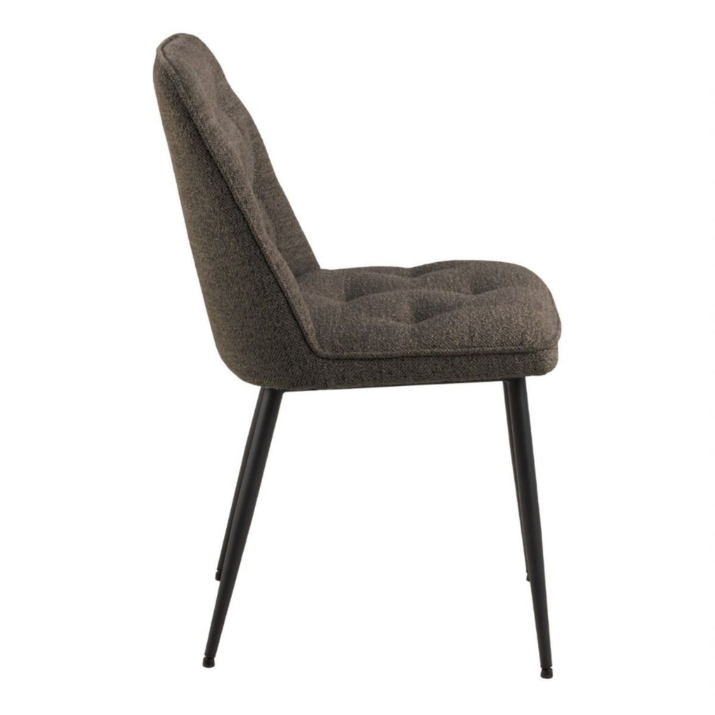 Wicklow Rectangular Dining Table in Grey and Black 140x75cm includes 4 Brooke Dining Chair in Taupe
