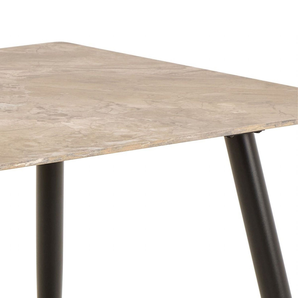 Wicklow Ceramic Dining Table Brown Black