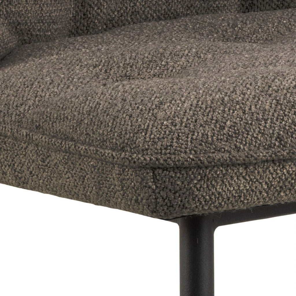 Wicklow Ceramic Dining Table Brown and Black 140x75cm includes 4 Brooke Dining Chair in Taupe