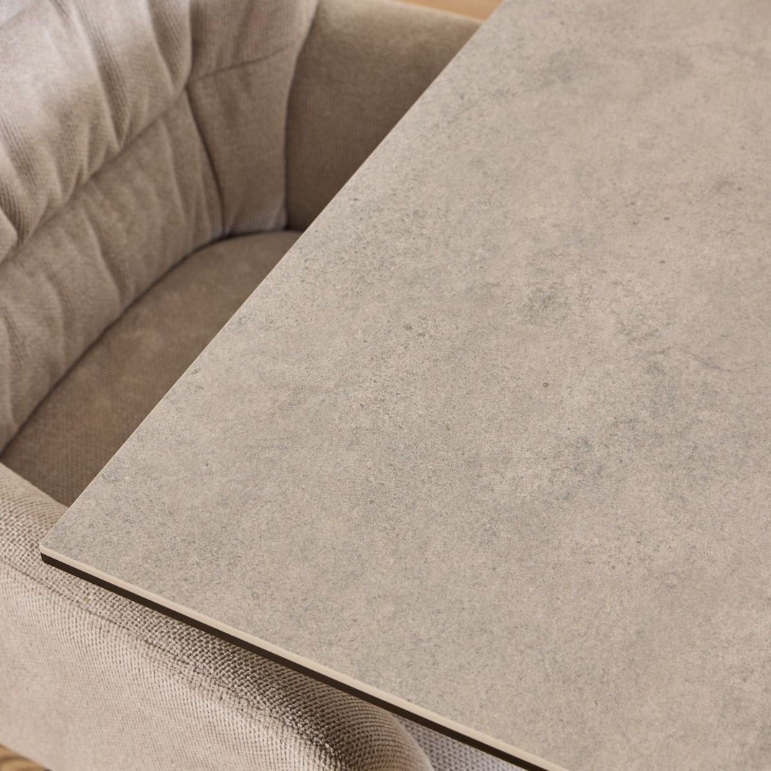 Heaven Dining Table with Ceramic Grey Top 135x75.5cm