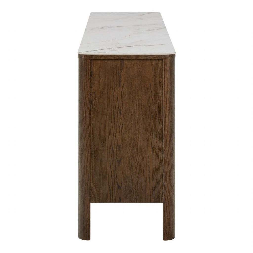 Southampton Sideboard With 2 Doors 2 Drawers and 2 Shelves in Cream Ceramic
