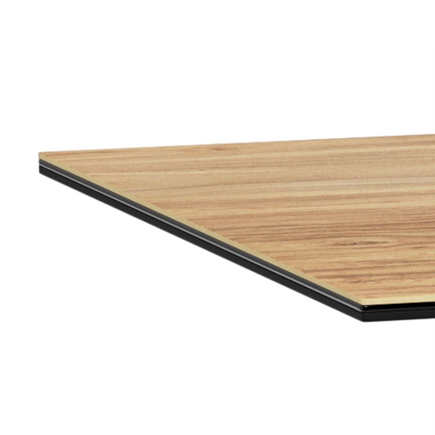 Heaven Dining Table with Wild Oak Ceramic Glass Top in Black 200x100cm