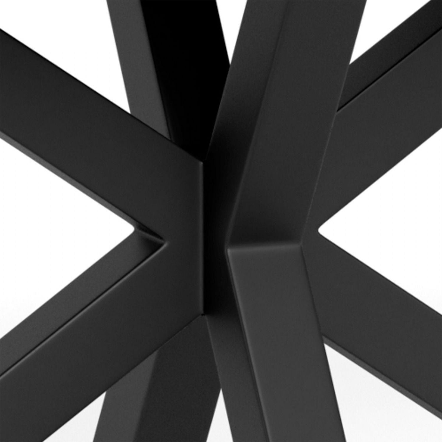 Heaven Dining Table with Wild Oak Ceramic Glass Top in Black 200x100cm