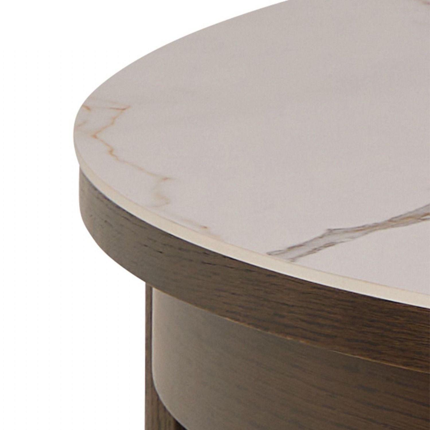 Southampton Round Extendable Dining Table in Cream Ceramic 120 220 x 120 x 75cm