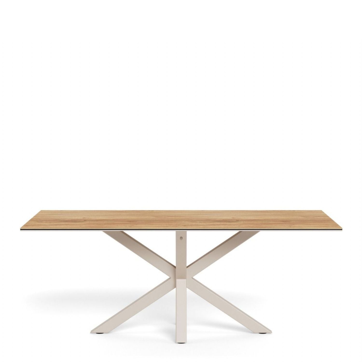 Heaven Dining Table with Wild Oak Ceramic Glass Top in Grey 200x100cm