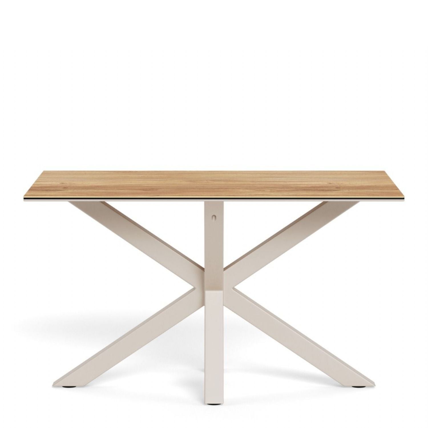 Heaven Dining Table with Wild Oak Ceramic Glass Top in Grey 135x80cm