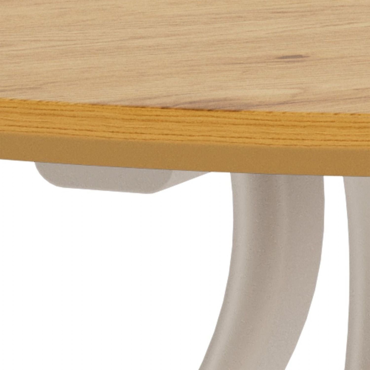 Bristol Round Dining Table in Wild Oak & Grey Metal Base