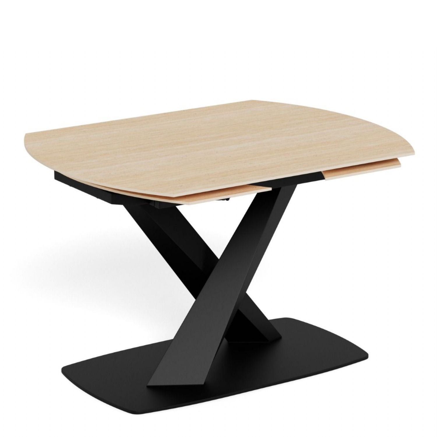 Morella Oval Extending Dining Table in Sand Ceramic 120 to 180cm