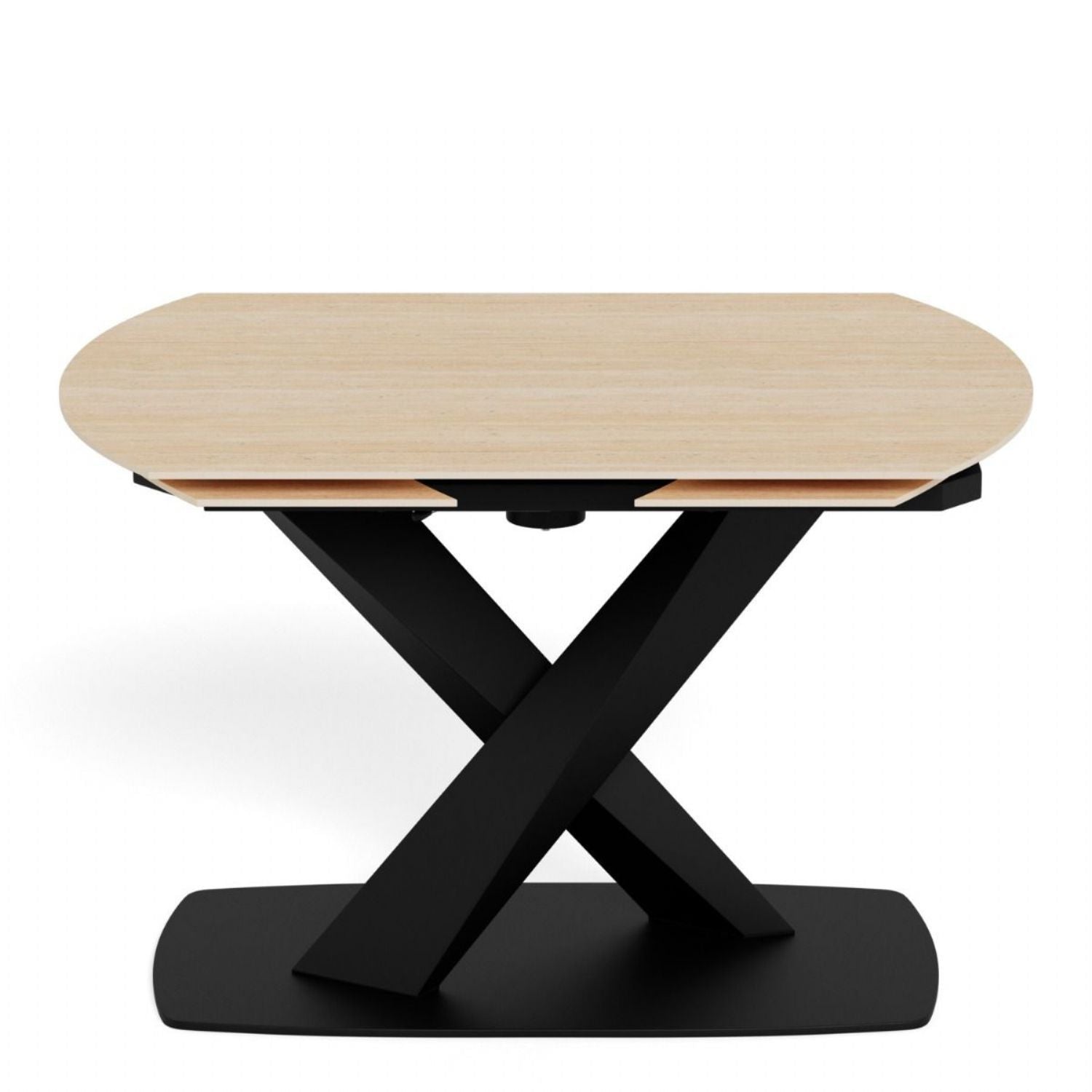 Morella Oval Extending Dining Table in Sand Ceramic 120 to 180cm