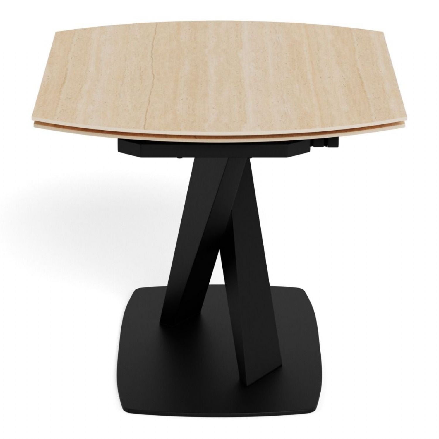 Morella Oval Extending Dining Table in Sand Ceramic 120 to 180cm