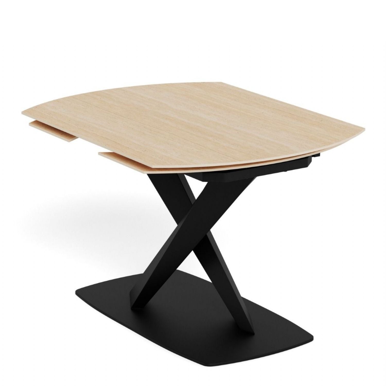 Morella Oval Extending Dining Table in Sand Ceramic 120 to 180cm