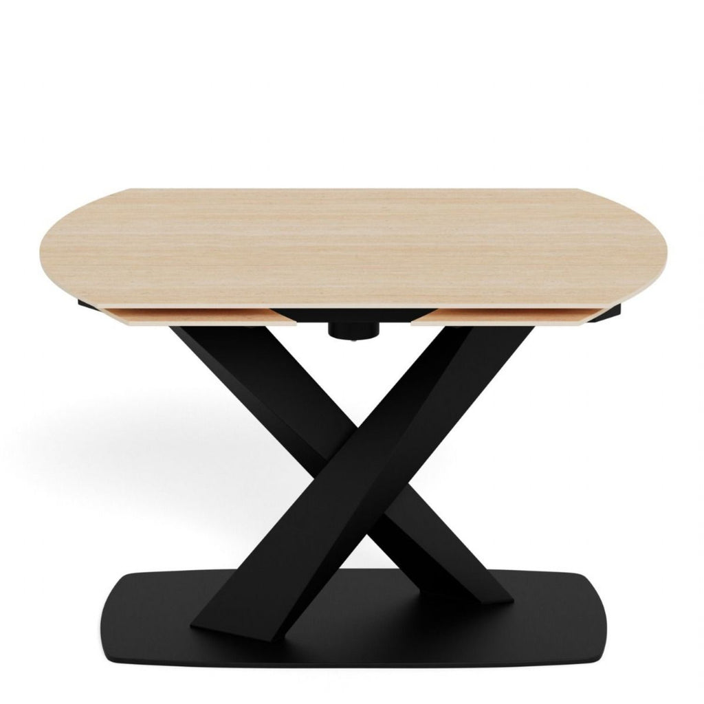 Morella Oval Extending Dining Table in Sand Ceramic 120 to 180cm