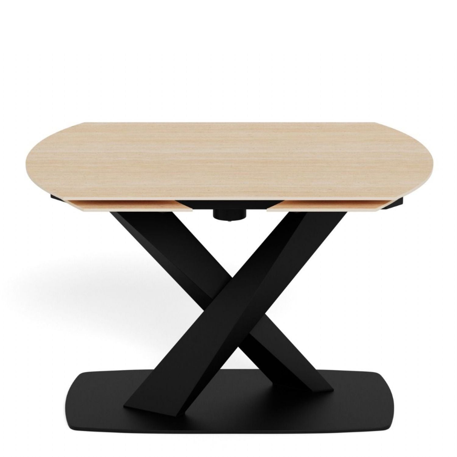 Morella Oval Extending Dining Table in Sand Ceramic 120 to 180cm