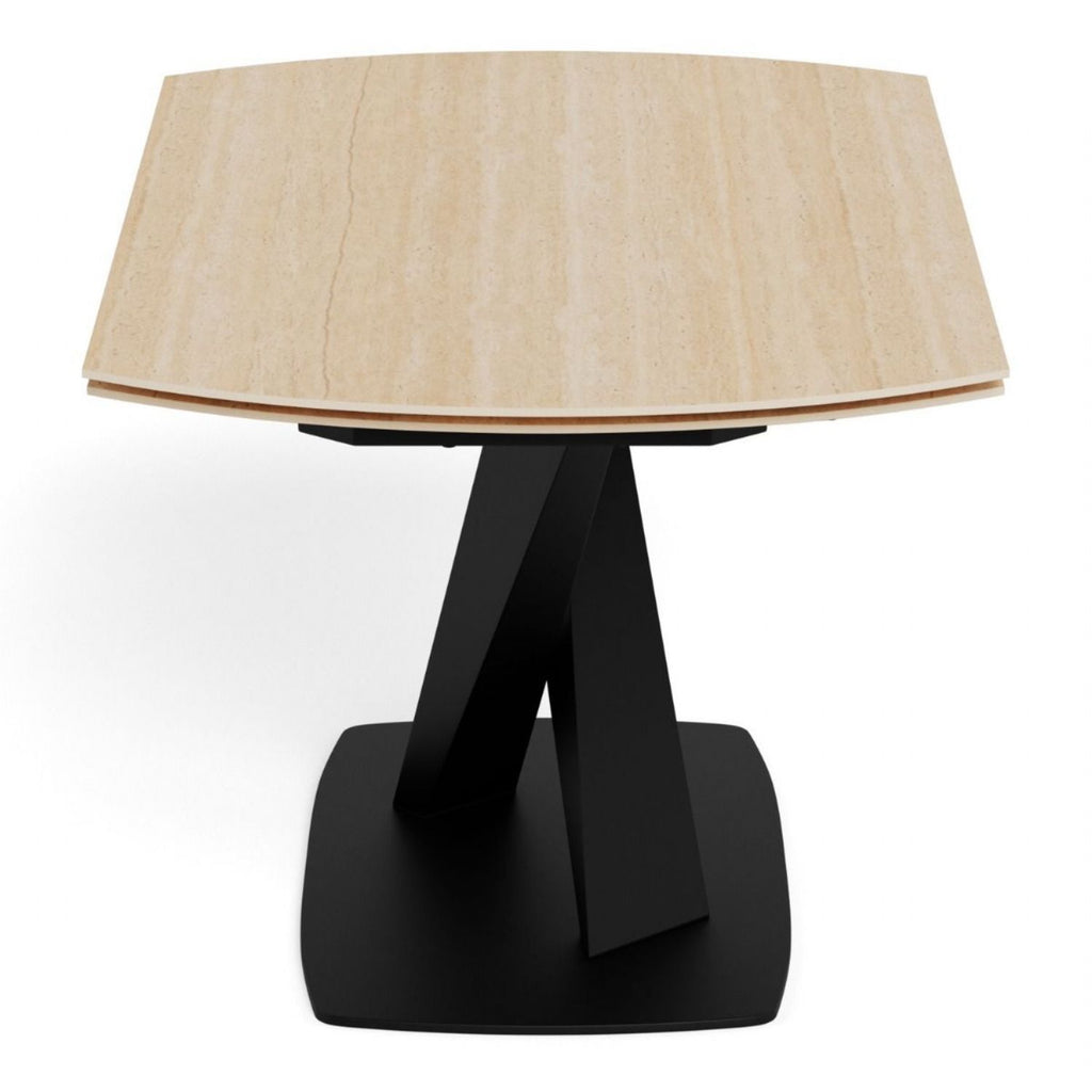 Morella Oval Extending Dining Table in Sand Ceramic 160 to 240cm