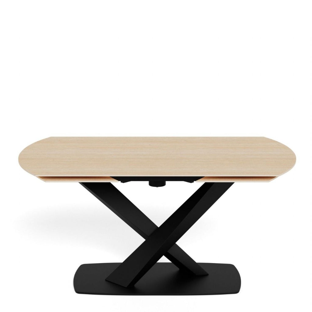 Morella Oval Extending Dining Table in Sand Ceramic 160 to 240cm